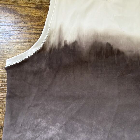 Athleta Shanti Watercolor Brown Stripe Tank Crop Top - Picture 5 of 10